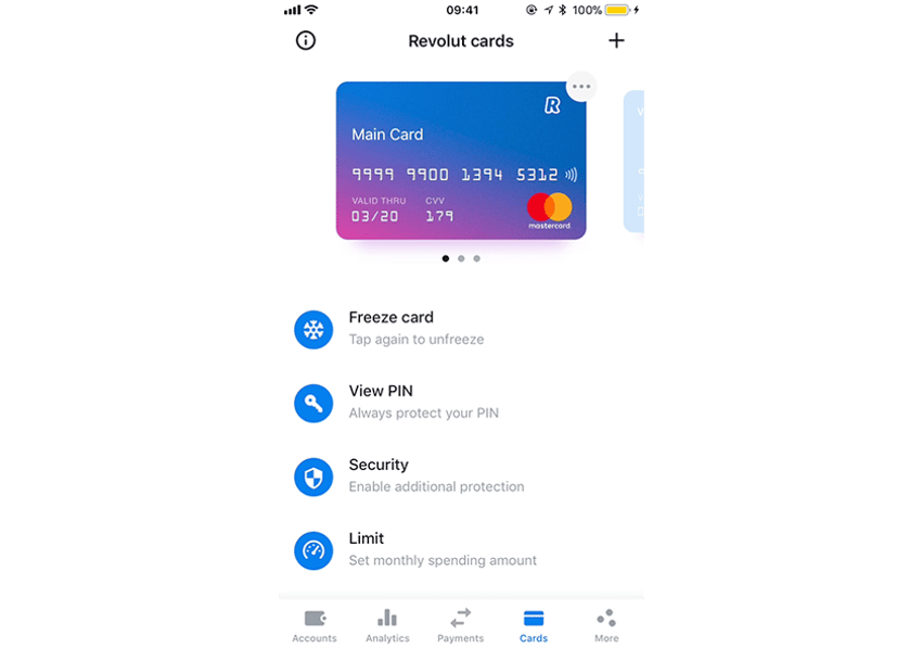 Revolut-Screenshot auf einem Telefon